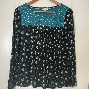 Boden Teal and Black Women's Blouse
